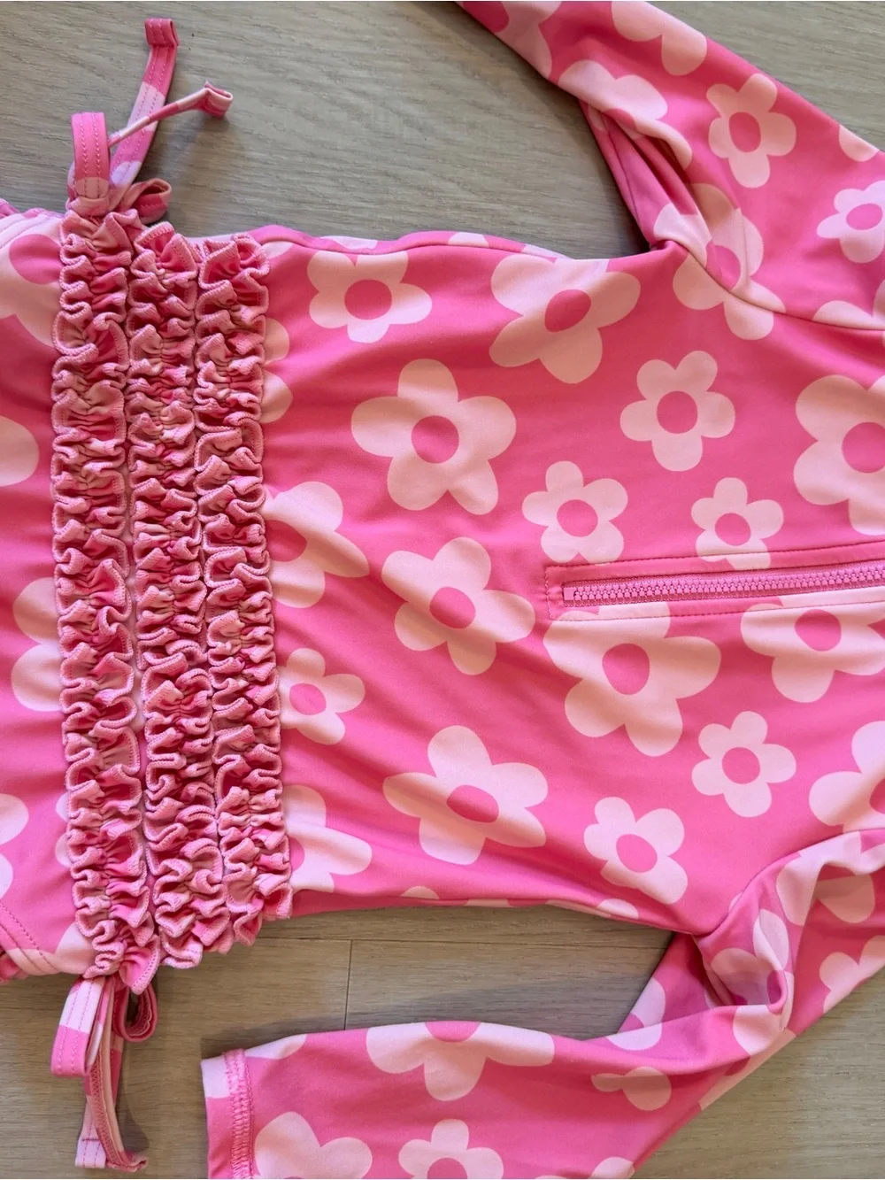 Quince Pink Floral One-Piece Swim Top